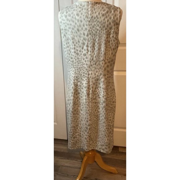 J. McLaughlin Gray Animal Print Sleeveless Dress Medium Soft Comfy - Picture 4 of 5